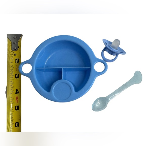 9-Piece Baby Doll Accessory Play Set w food bowl spoon blocks boppy potty chair - Picture 2 of 4